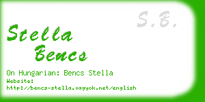 stella bencs business card